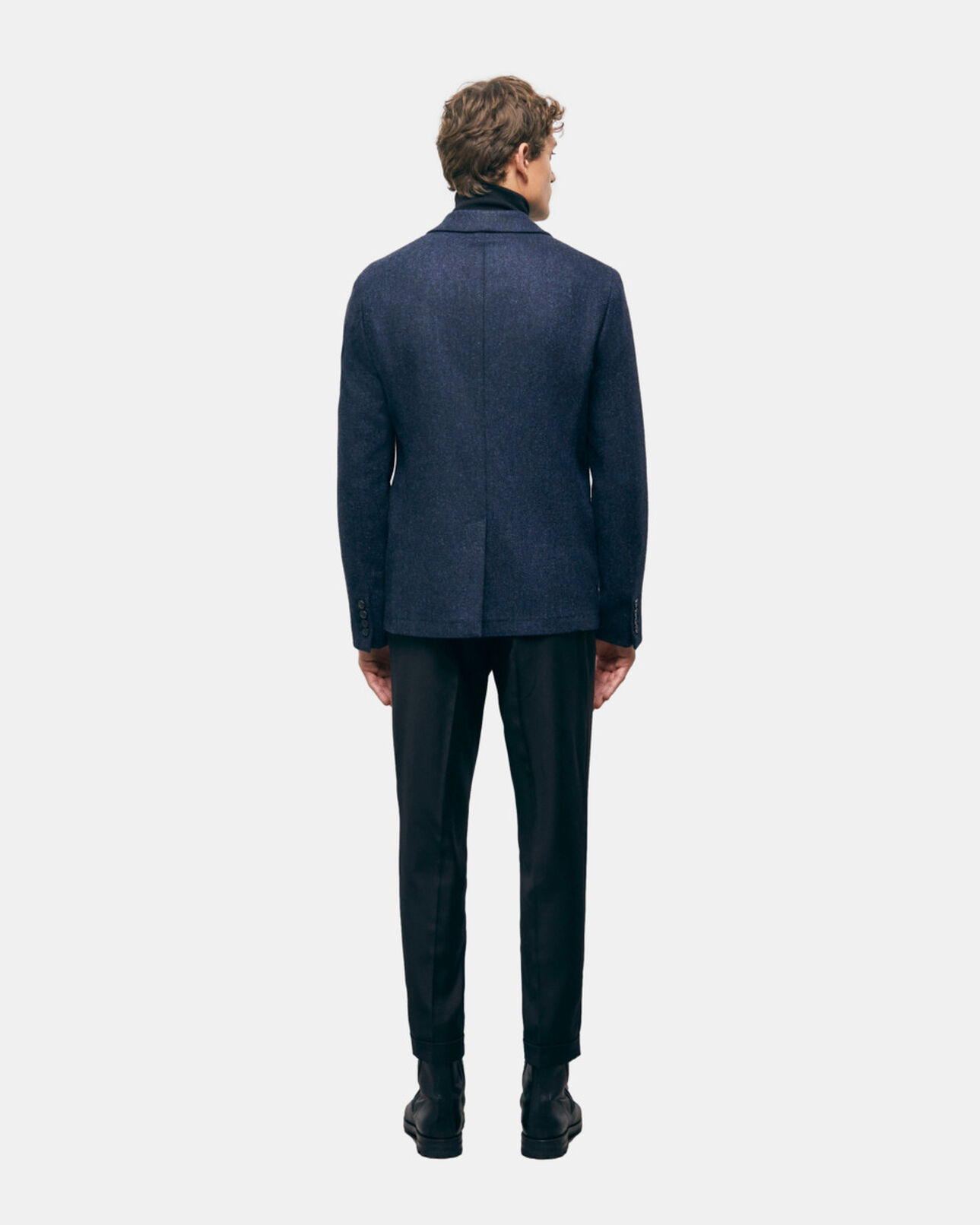 The Kooples MEN NAVY blue patterned wool jacket