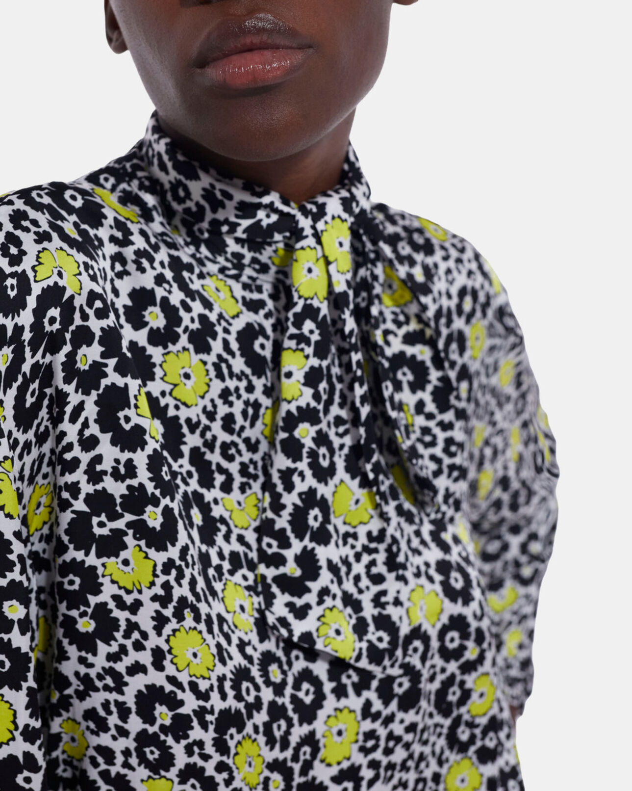 The Kooples WOMEN ECRU / YELLOW floral top