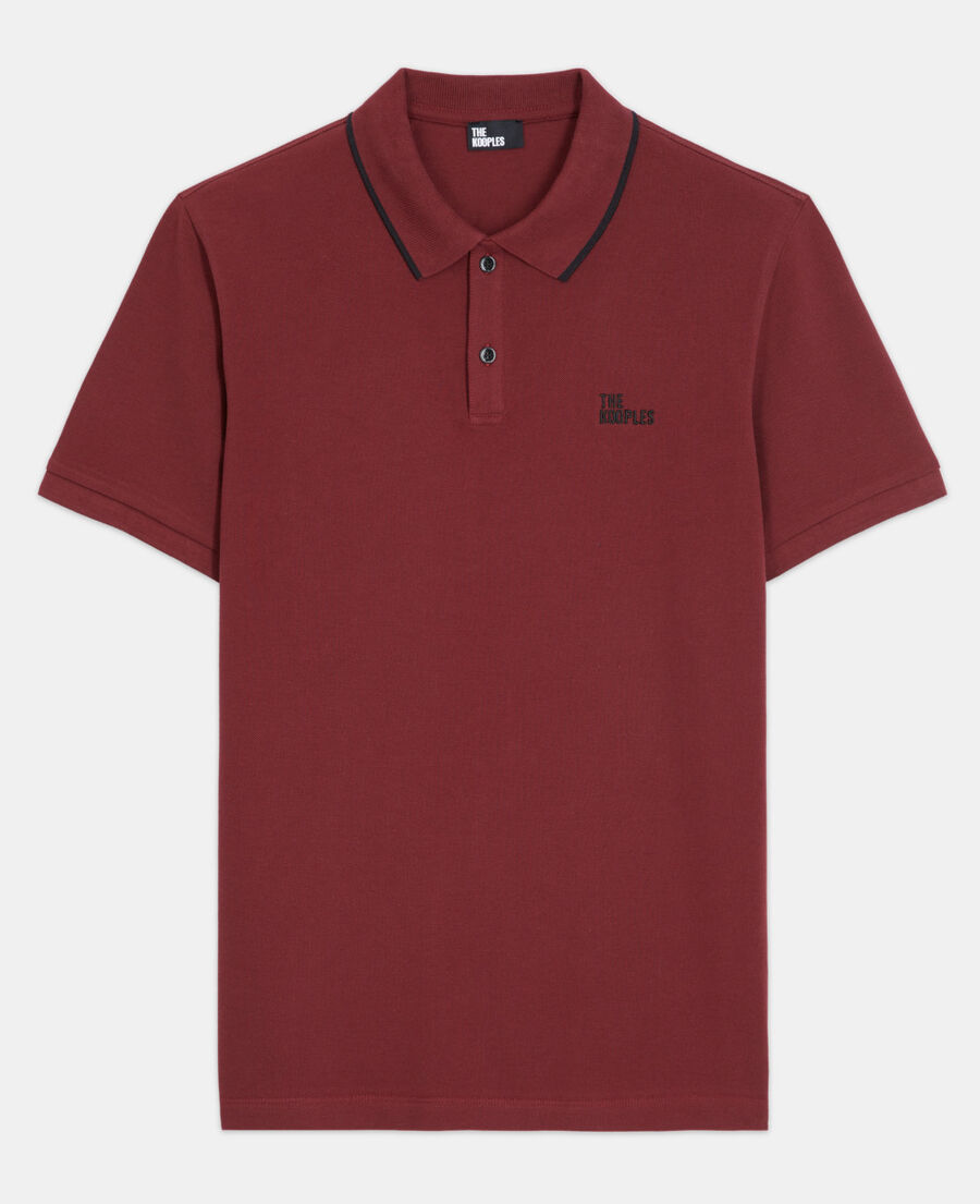 bordeauxrotes klassisches poloshirt