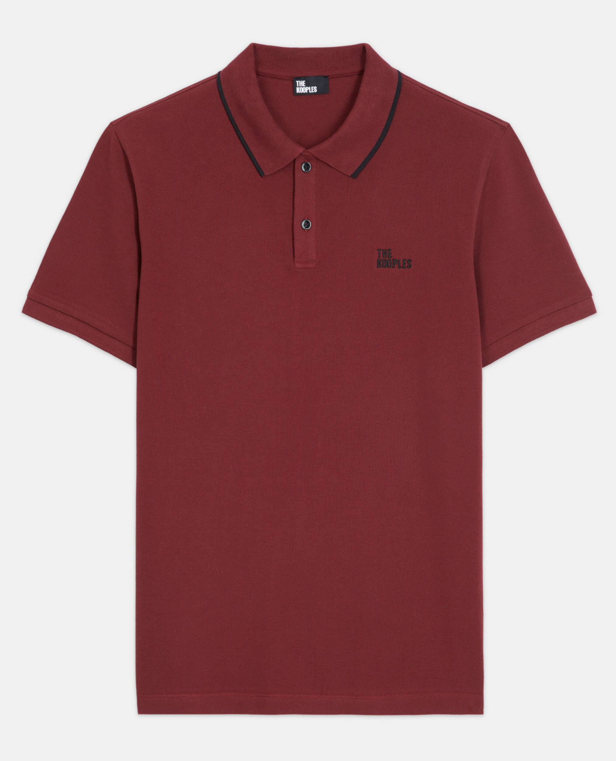 Bordeauxrotes klassisches Poloshirt, BURGUNDY, hi-res image number null