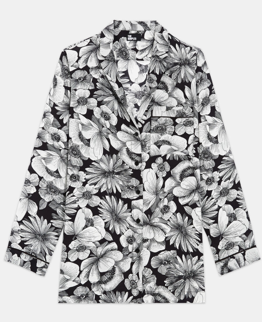 floral silk shirt