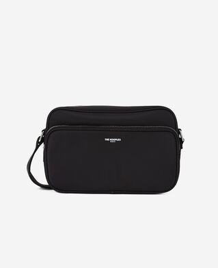 The Kooples MEN BLACK black nylon messenger bag