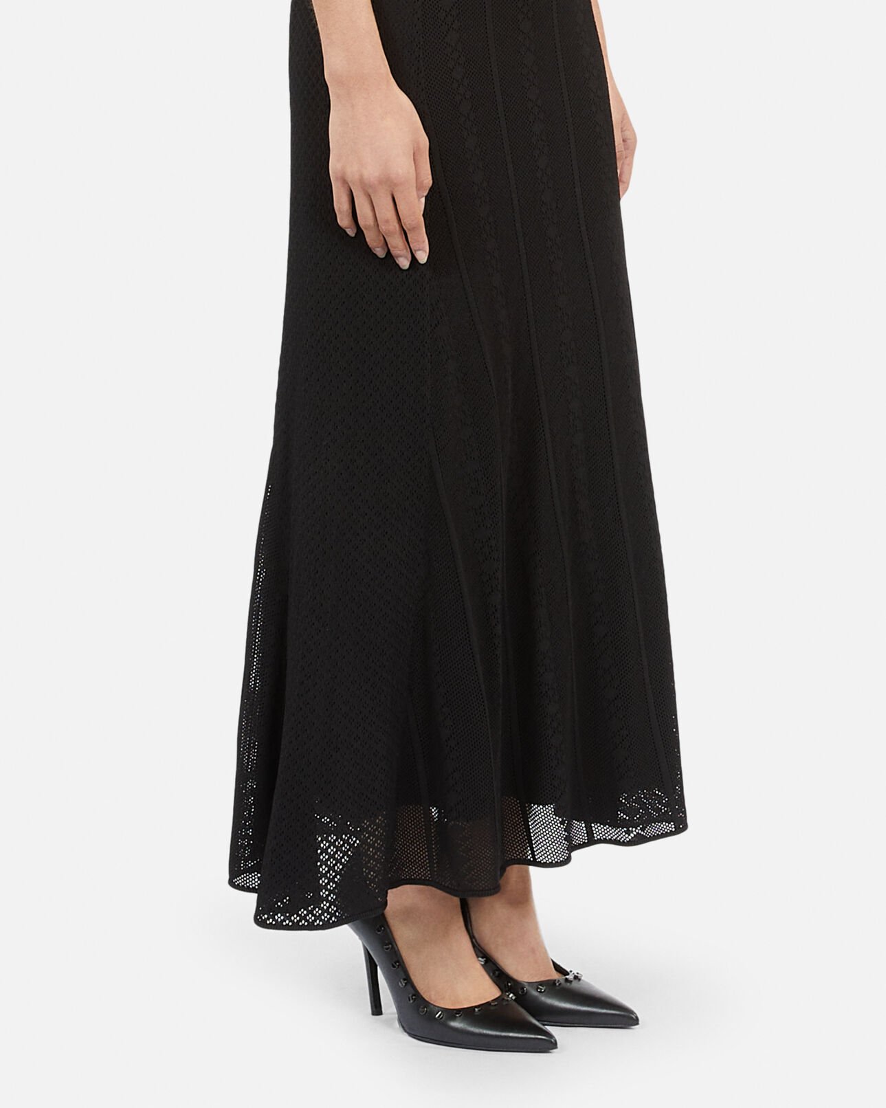 The Kooples DAMEN BLACK schwarze pumps mit absatz aus leder mit nieten