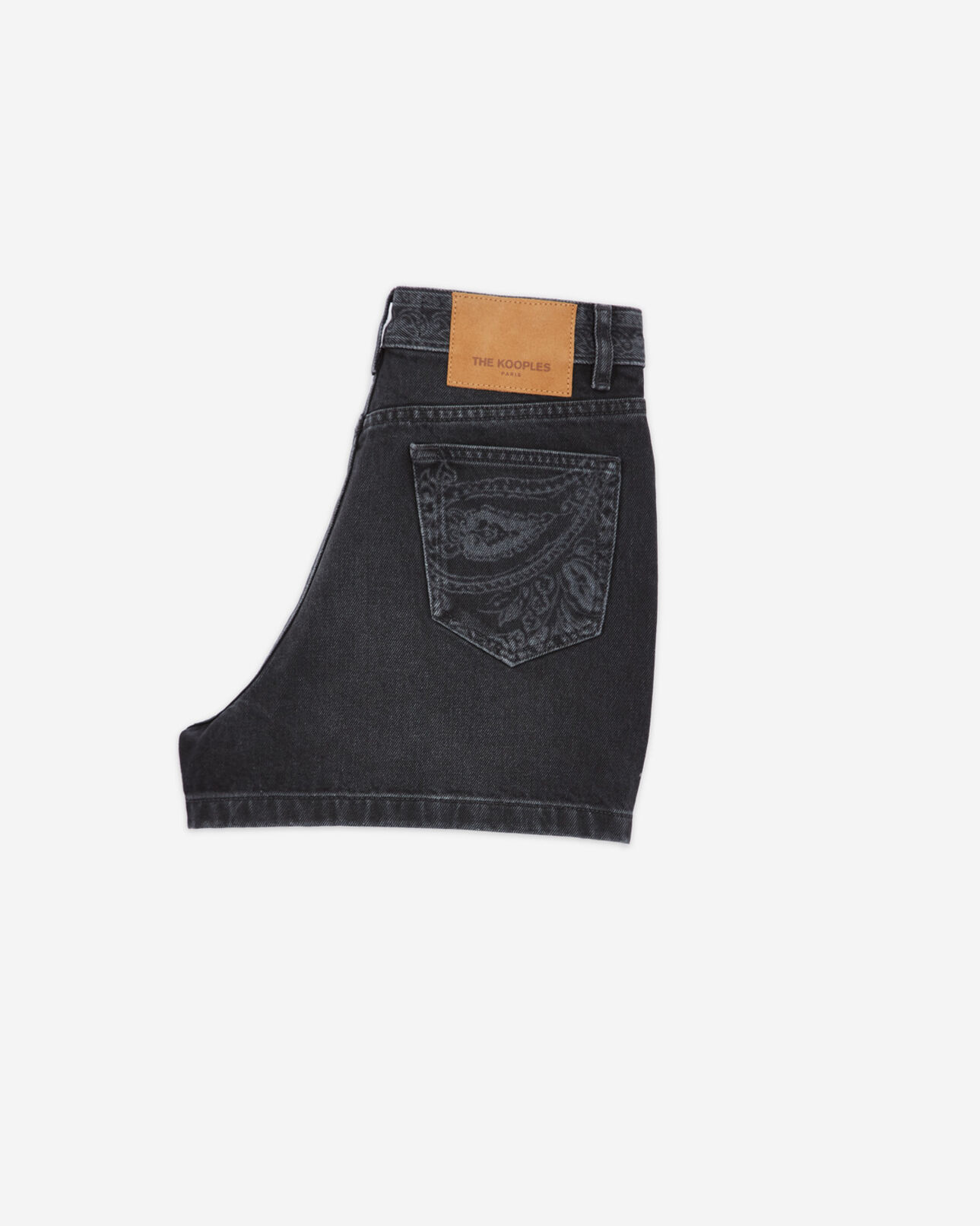 The Kooples FEMME BLACK WASHED short coupe mom