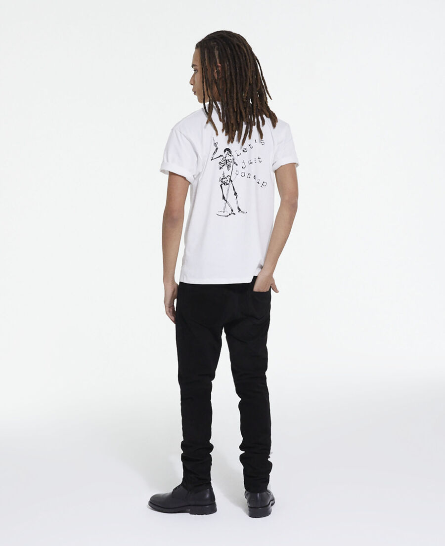 white screen print t-shirt