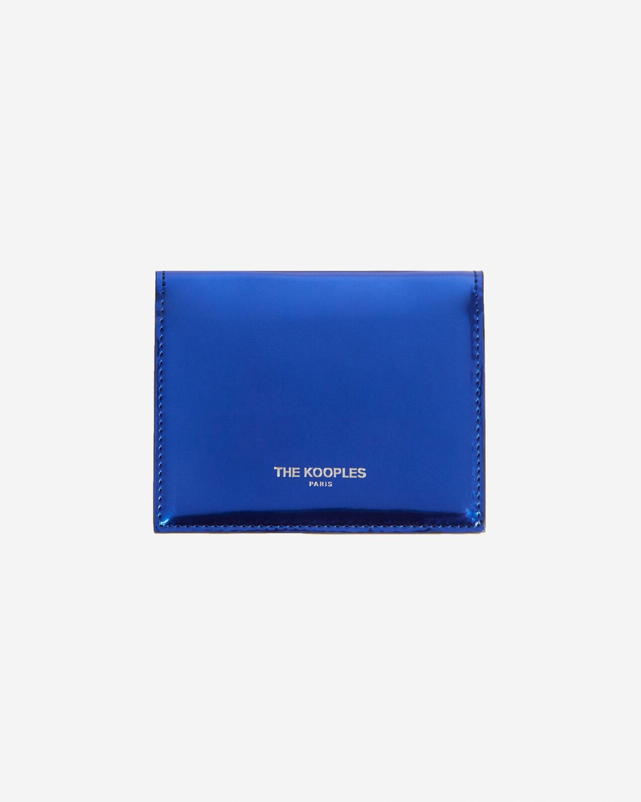The Kooples MIXED ELECTRIC BLUE electric blue leather effect wallet with flap