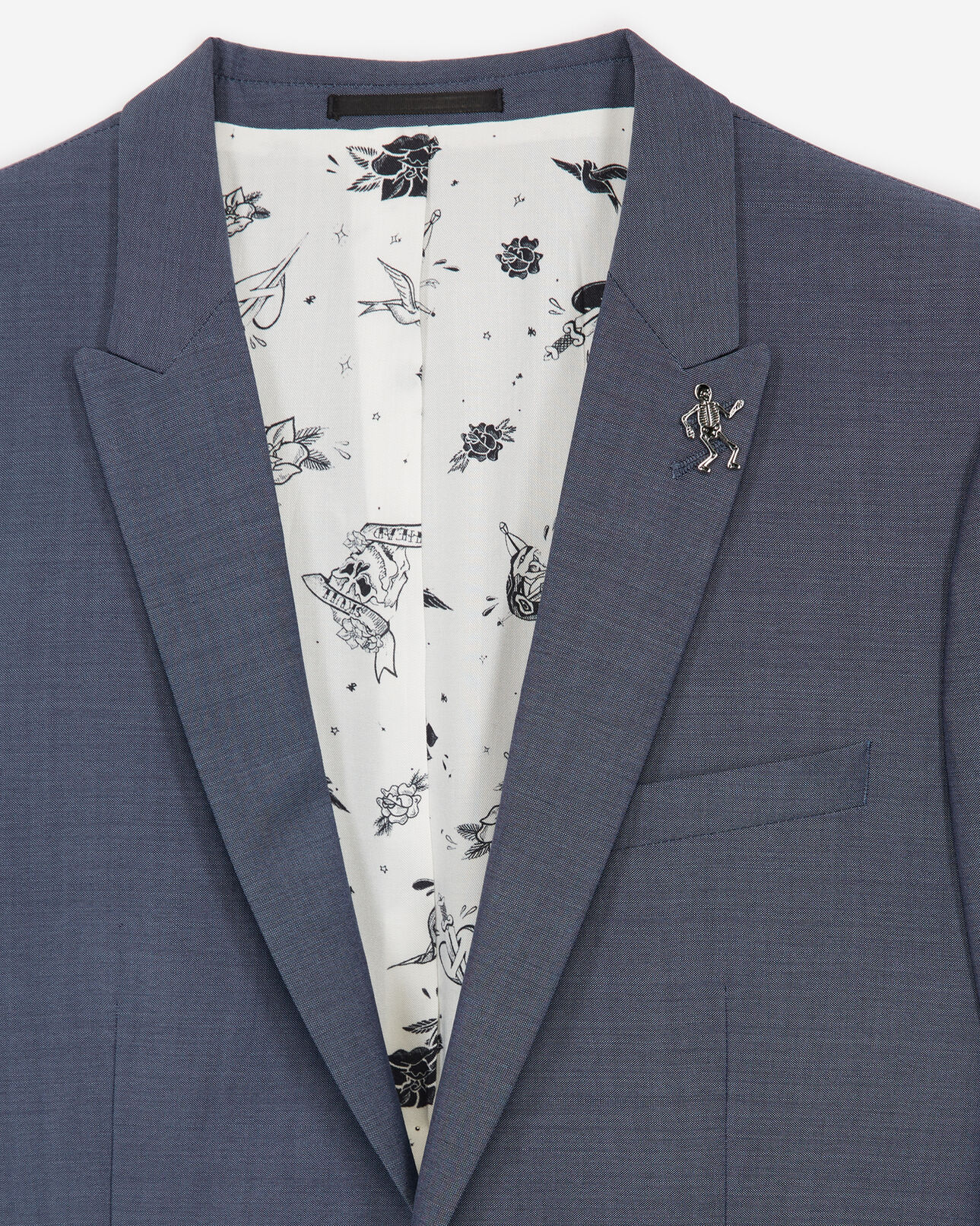 The Kooples MEN BLUE GREY grey-blue suit jacket