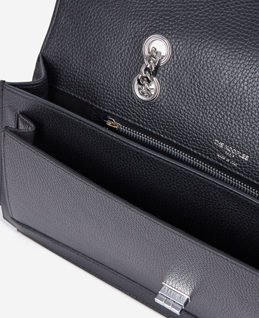 The Kooples WOMEN BLACK emily long bag in black leather