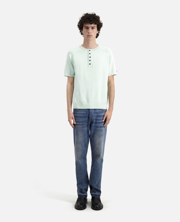 men's green knit t-shirt