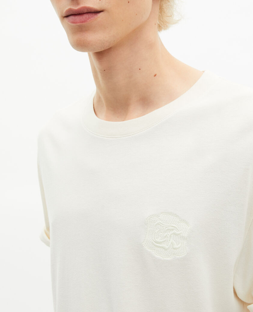 The Kooples HOMME LIGHT BEIGE t-shirt à logo beige