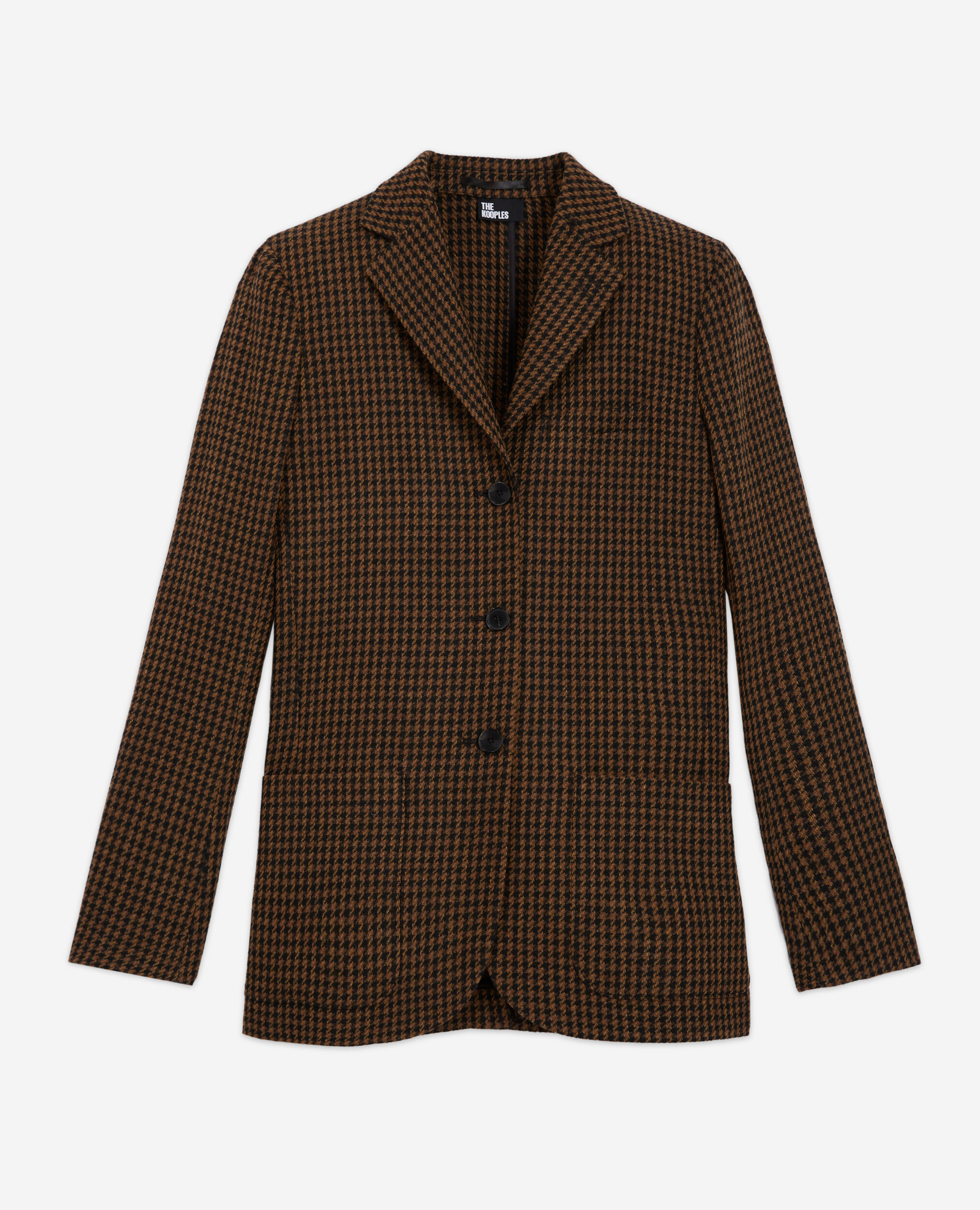 Veste en laine pied-de-poule, BLACK BROWN, hi-res image number null