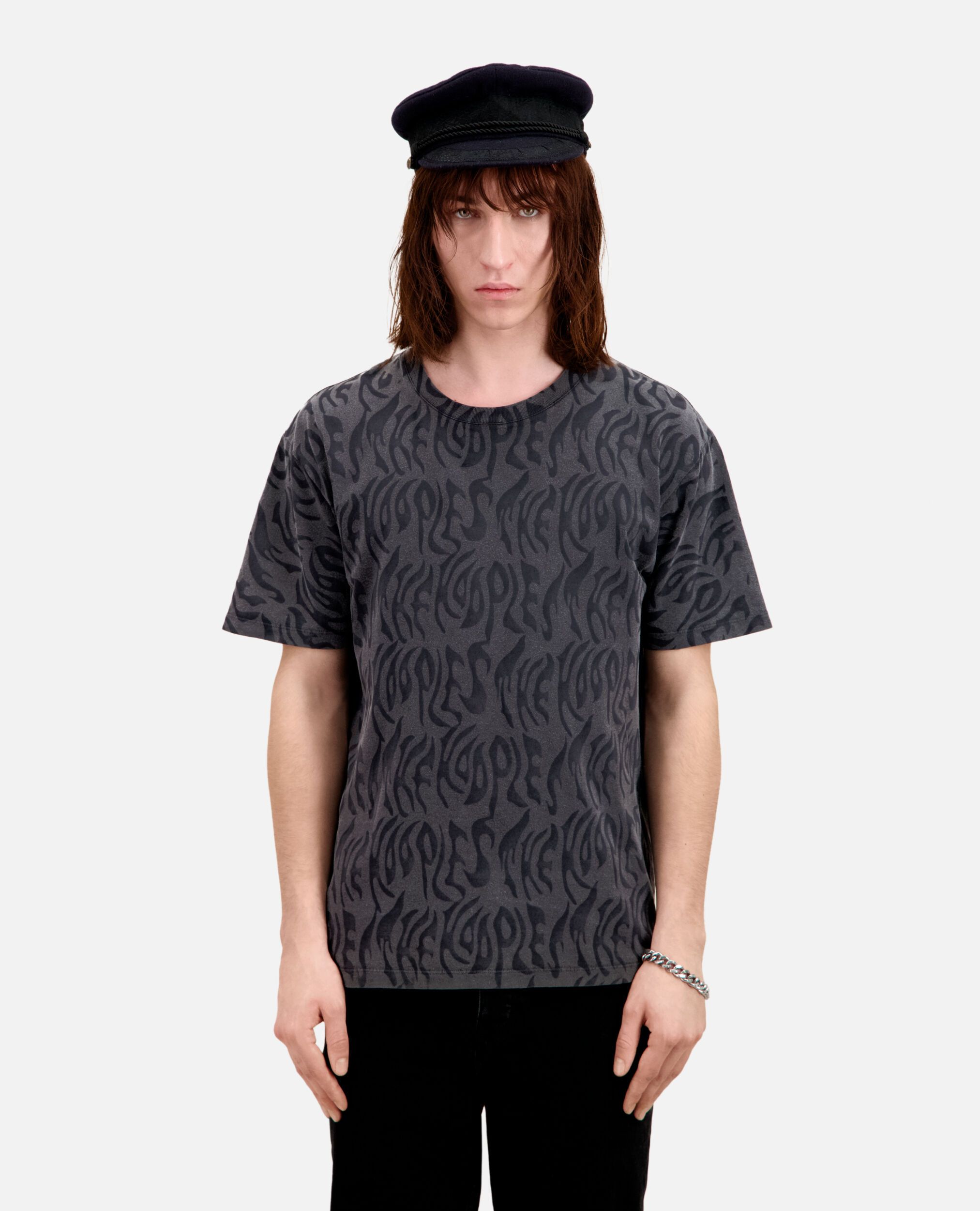 T-shirt Homme imprimé, BLACK WASHED, hi-res image number null