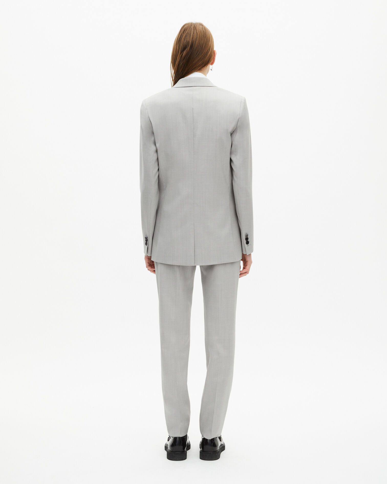 Grey single-breasted suit jacket, BEIGE, hi-res image number null