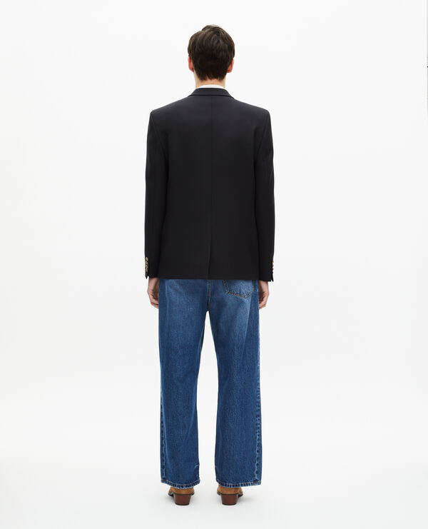 The Kooples HOMME DARK NAVY veste en laine bleu marine