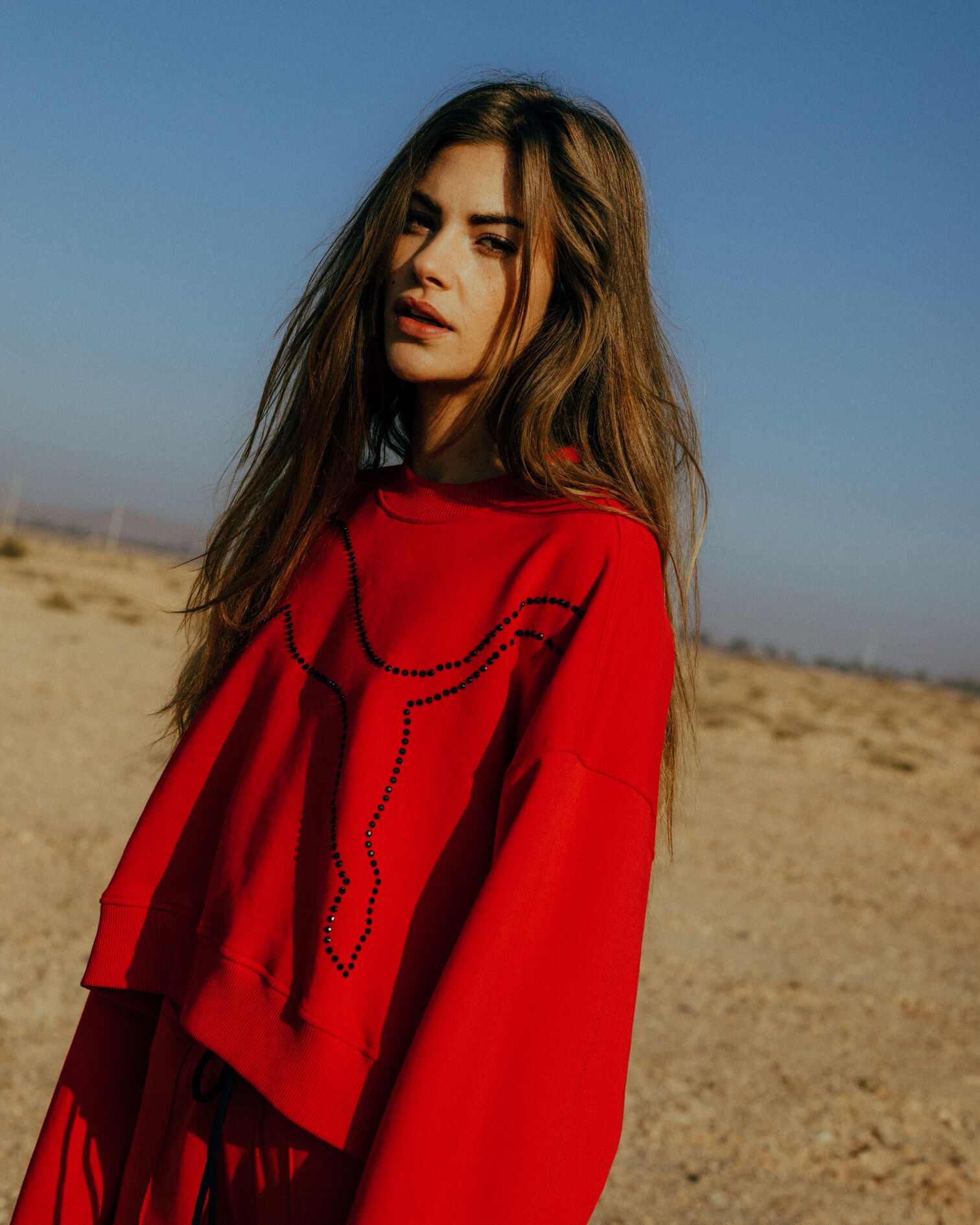 Puma red sweatshirt with rhinestones, RED, hi-res image number null