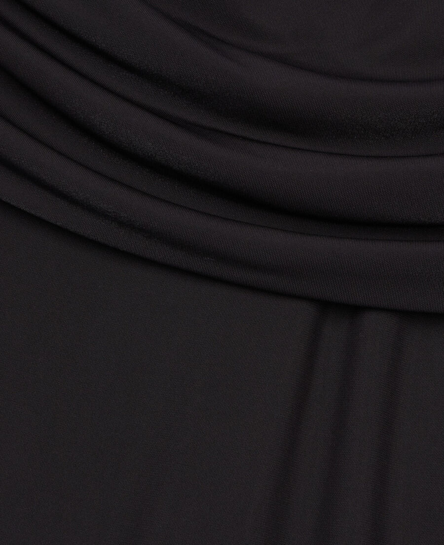 The Kooples WOMEN BLACK black long jersey dress