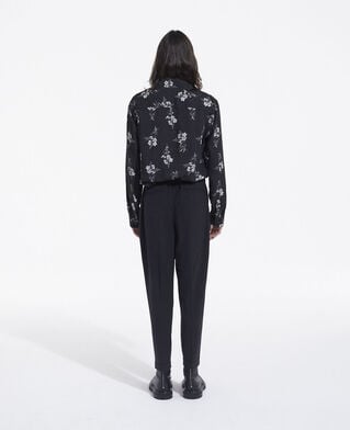 The Kooples MEN BLACK WHITE floral shirt