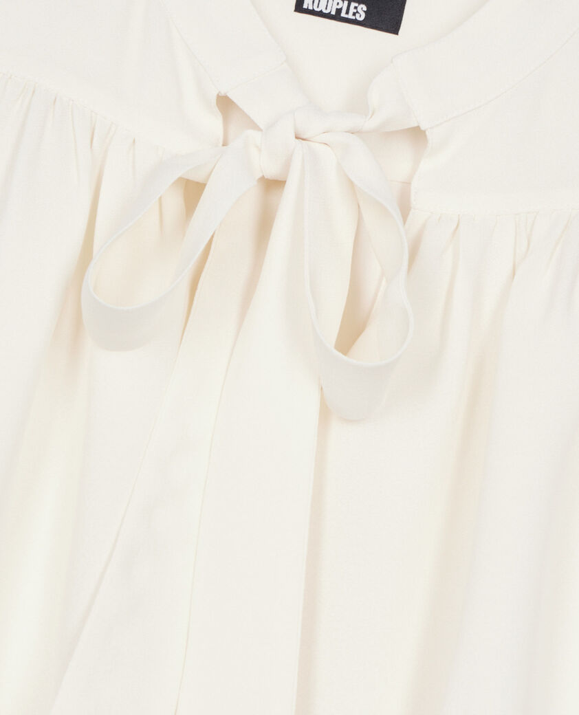 The Kooples FEMME ECRU top écru avec fronces