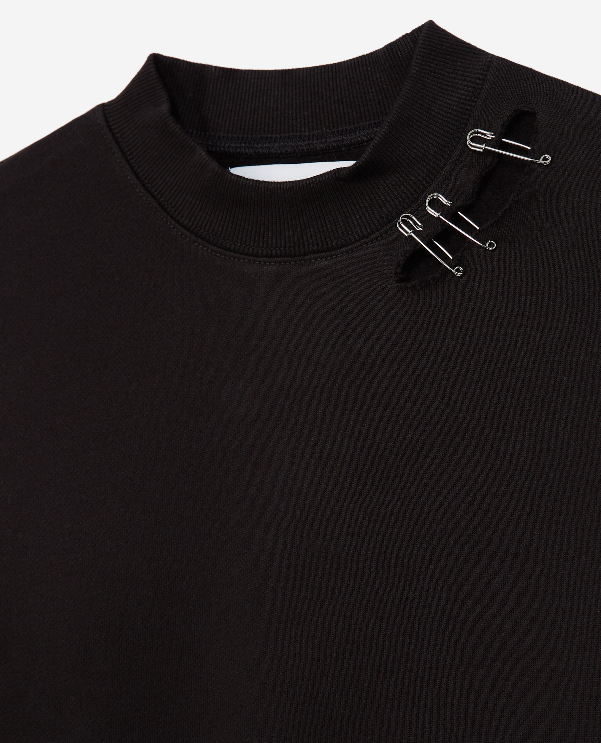 Sweatshirt schwarz Metallic-Details, BLACK, hi-res image number null