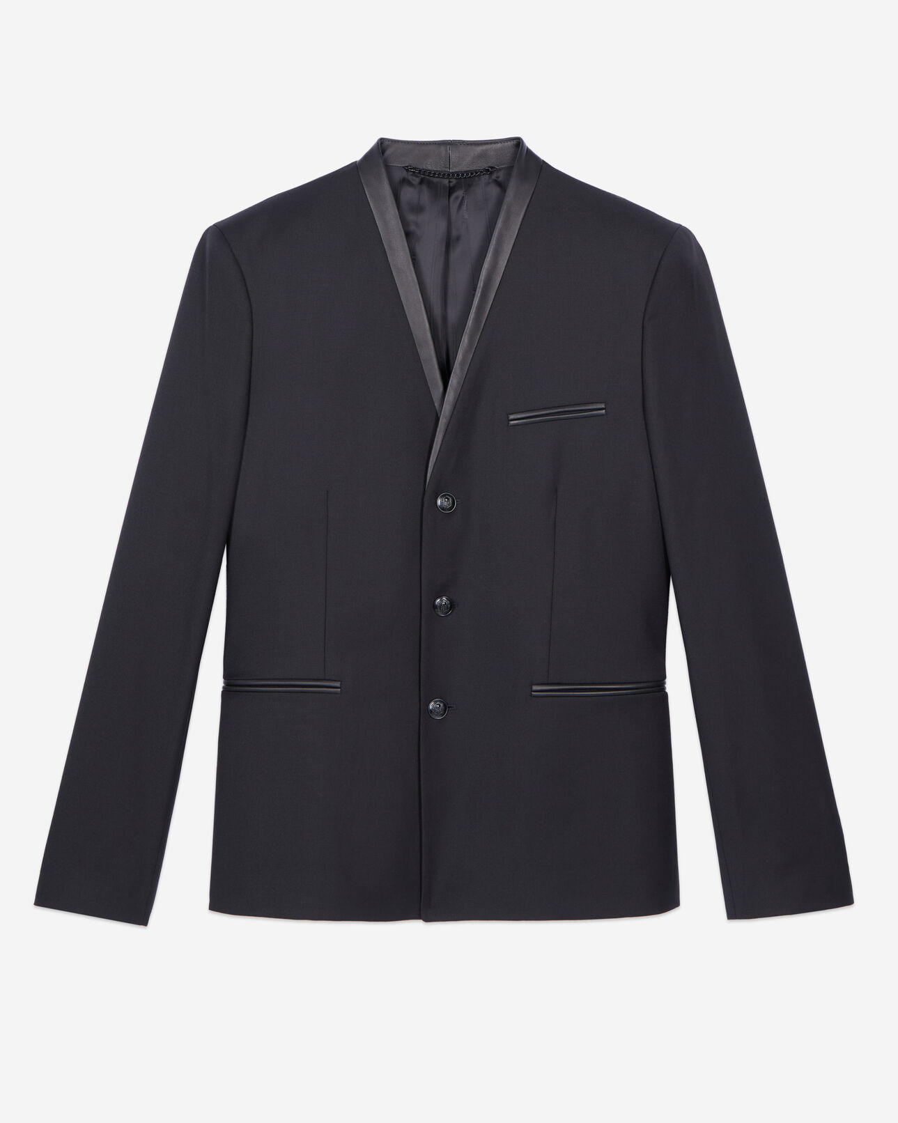 The Kooples HOMME BLACK blazer en laine noir