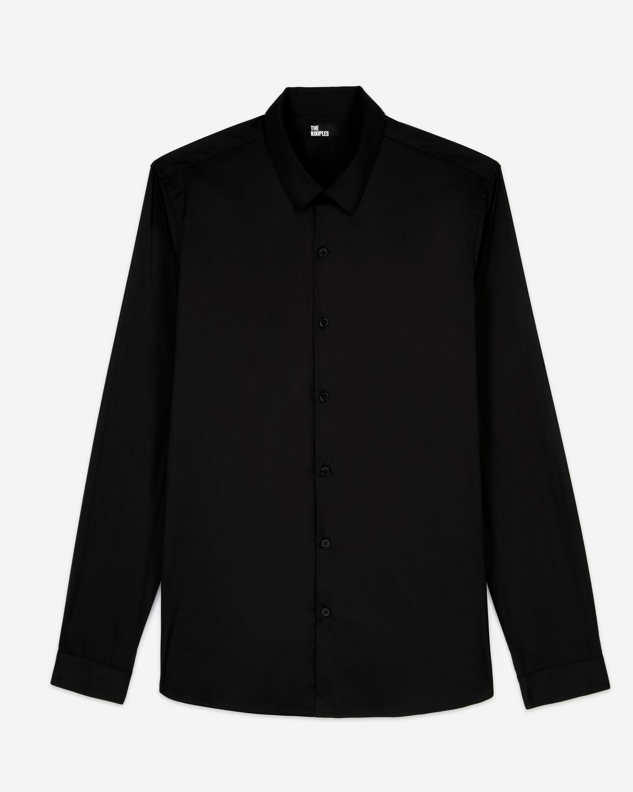 The Kooples MEN BLACK black poplin shirt