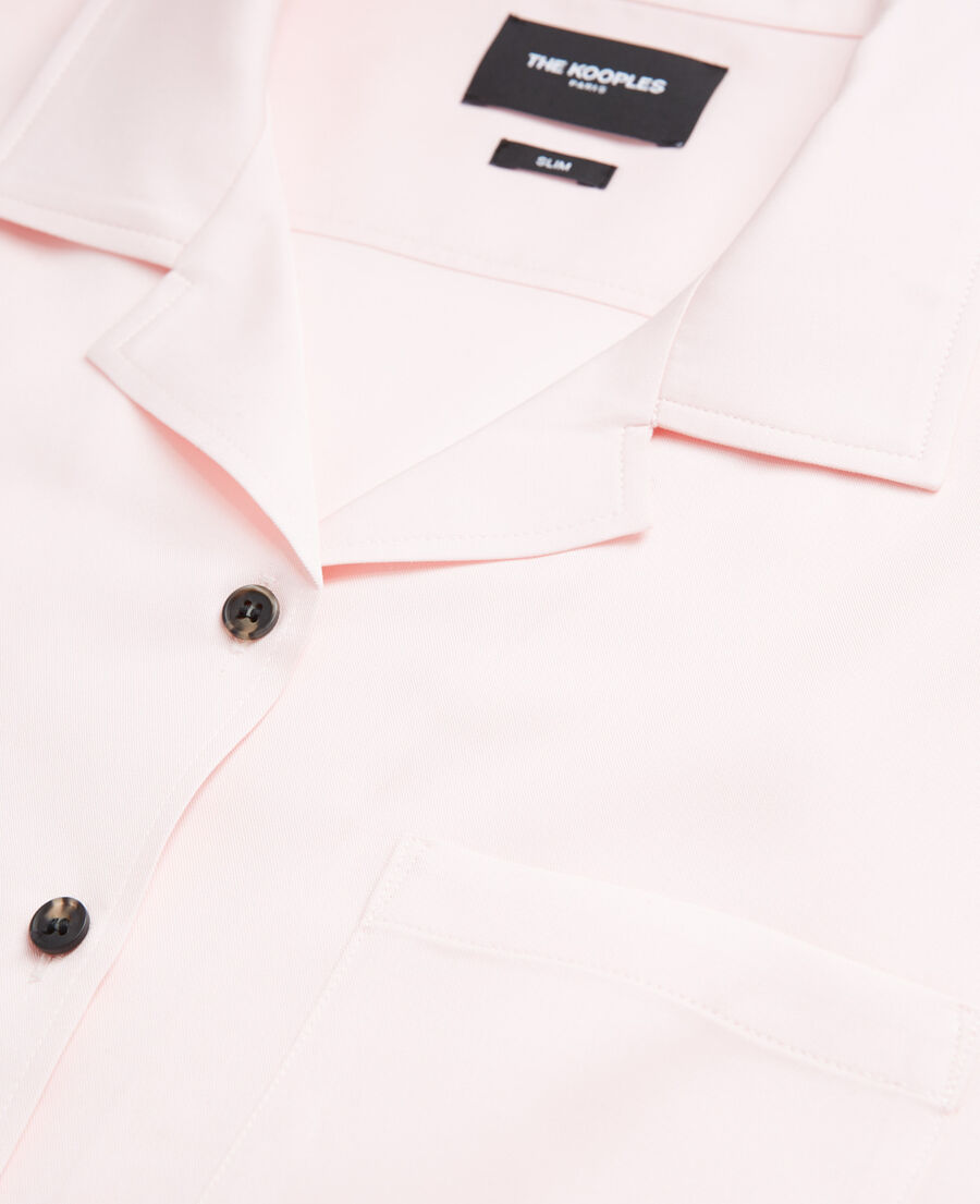 chemise oversize rose tencel boutonnée