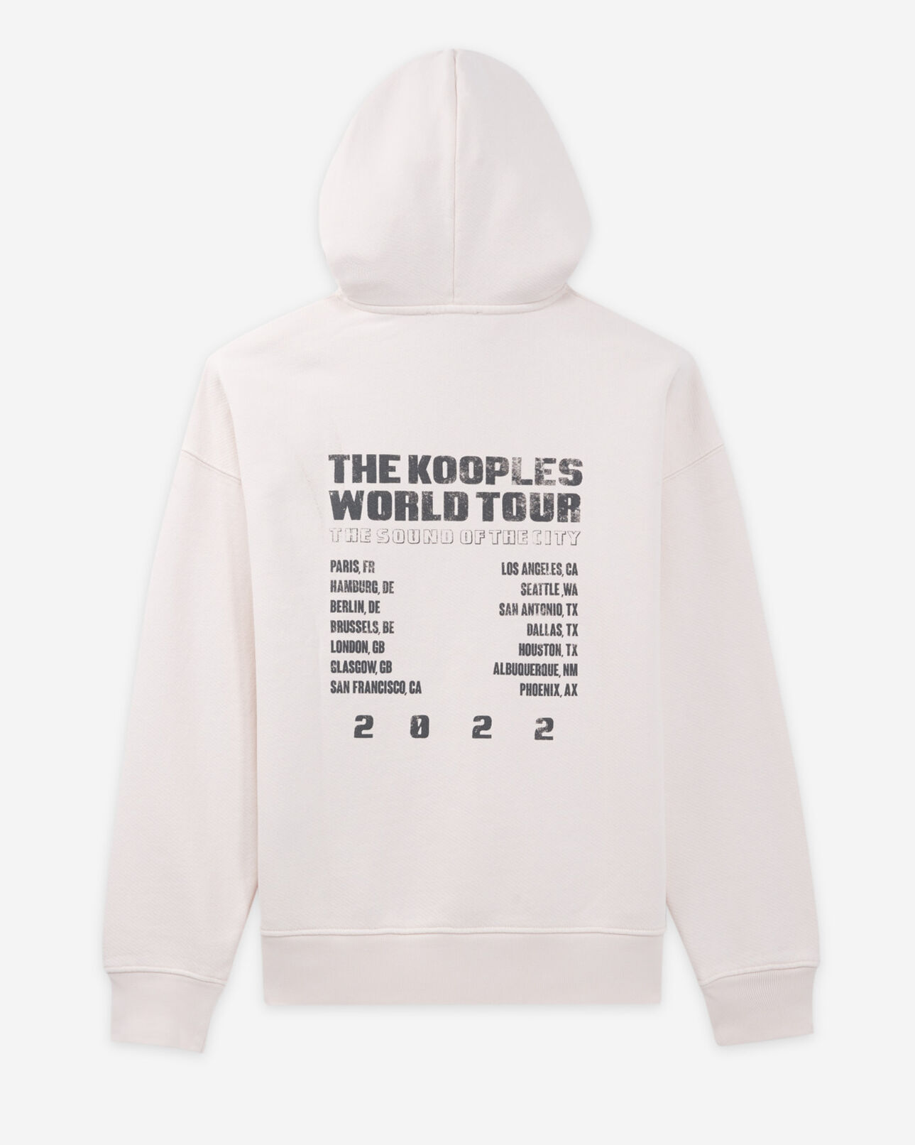 The Kooples MEN PINK pink cotton hoodie with white inscription