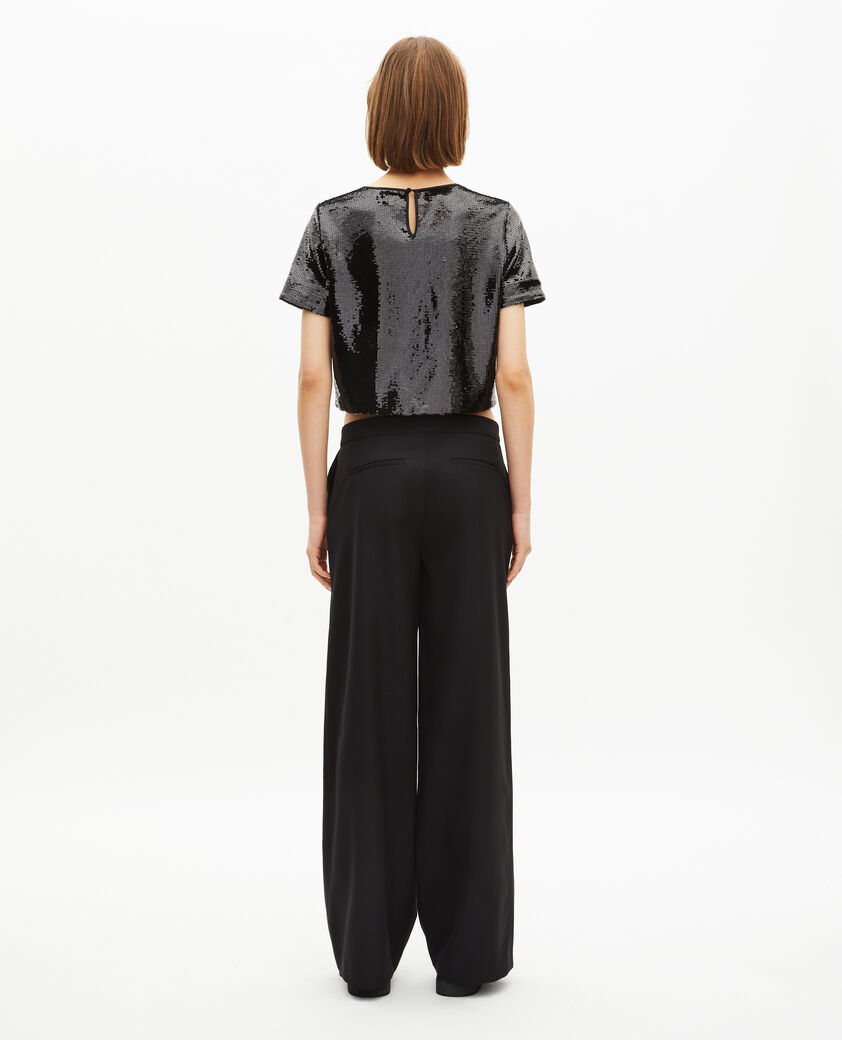 The Kooples F BLACK black sequin top