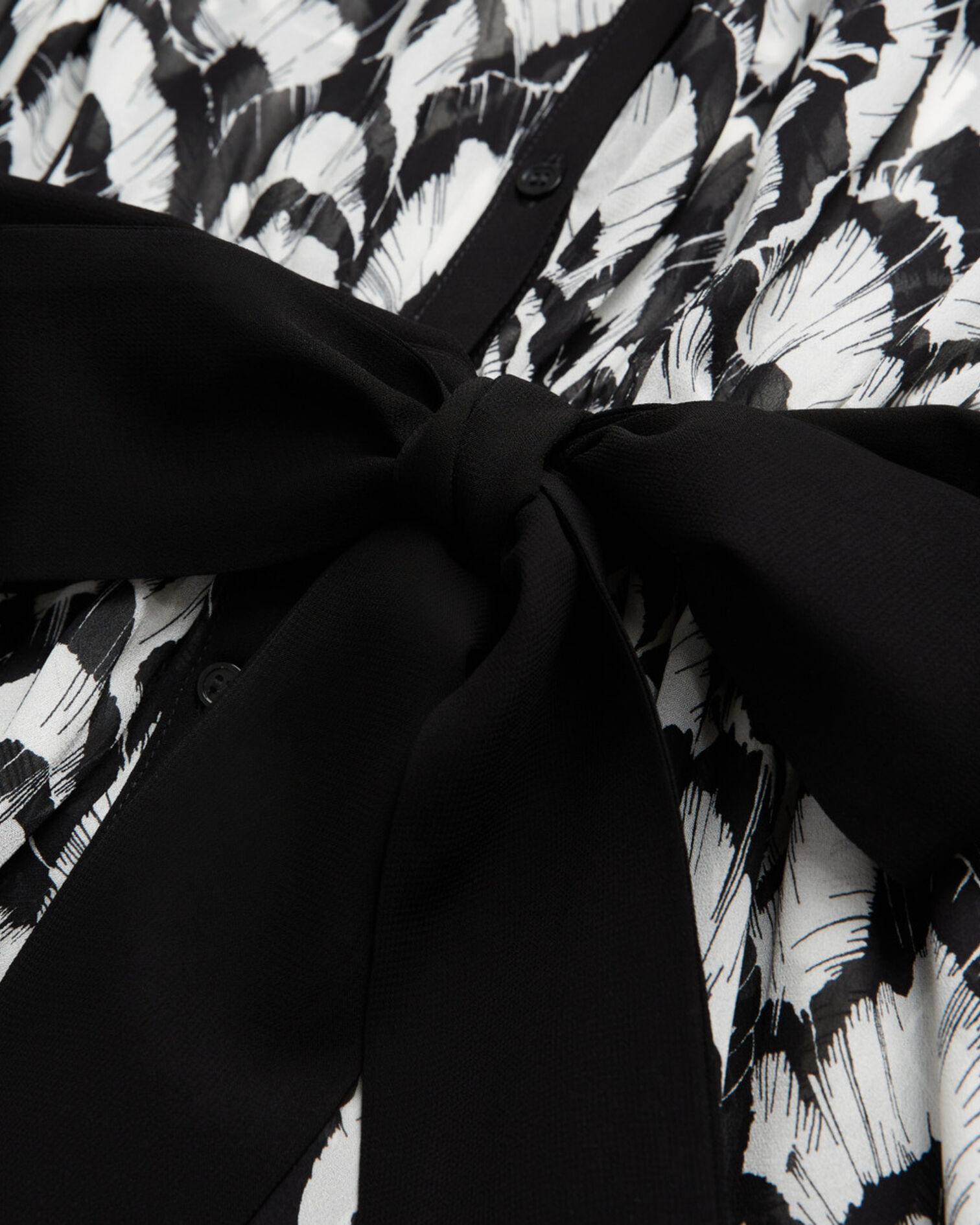 Long printed dress, OFF WHITE / BLACK, hi-res image number null