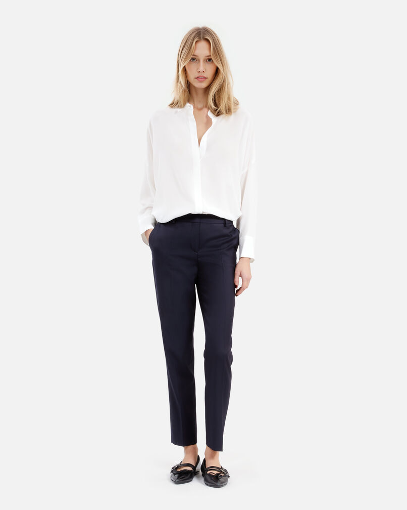 The Kooples FEMME WHITE chemise ample en soie lavée blanche