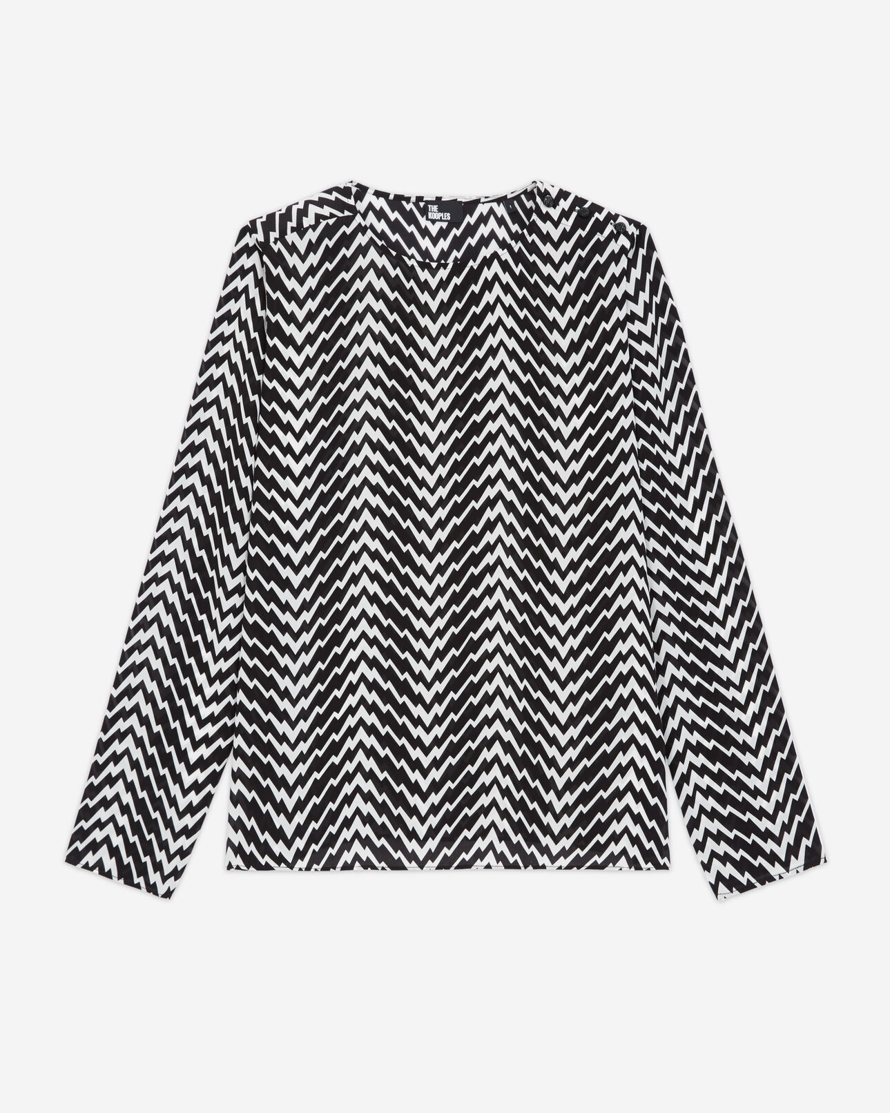 The Kooples WOMEN BLACK WHITE black printed top
