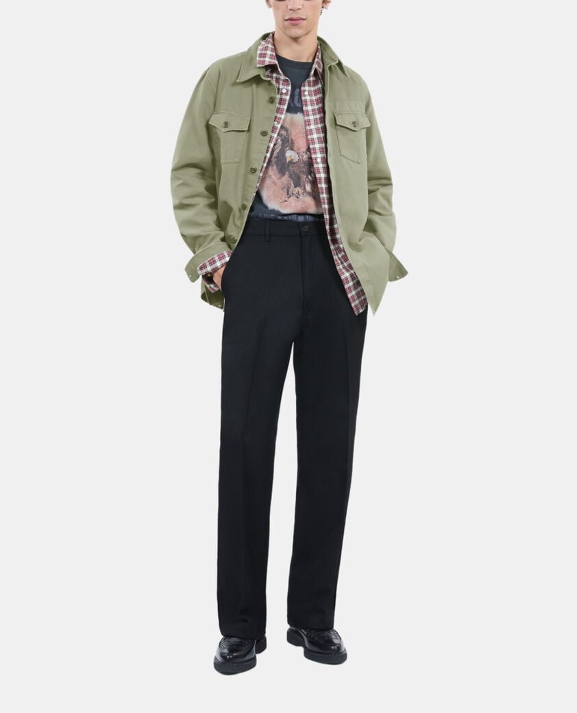 The Kooples HOMME OLIVE chemise en denim kaki