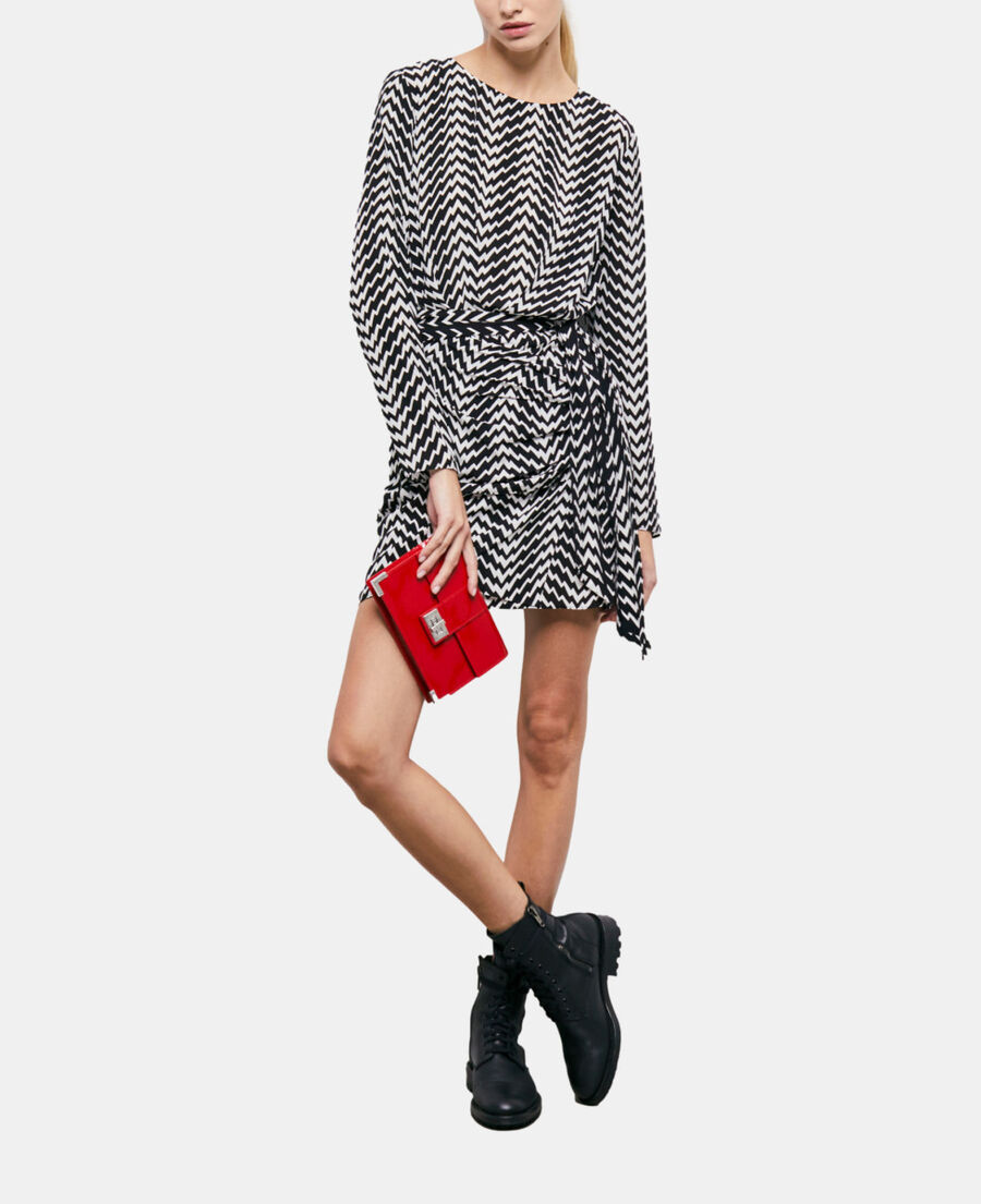 pochette emily medium en cuir rouge