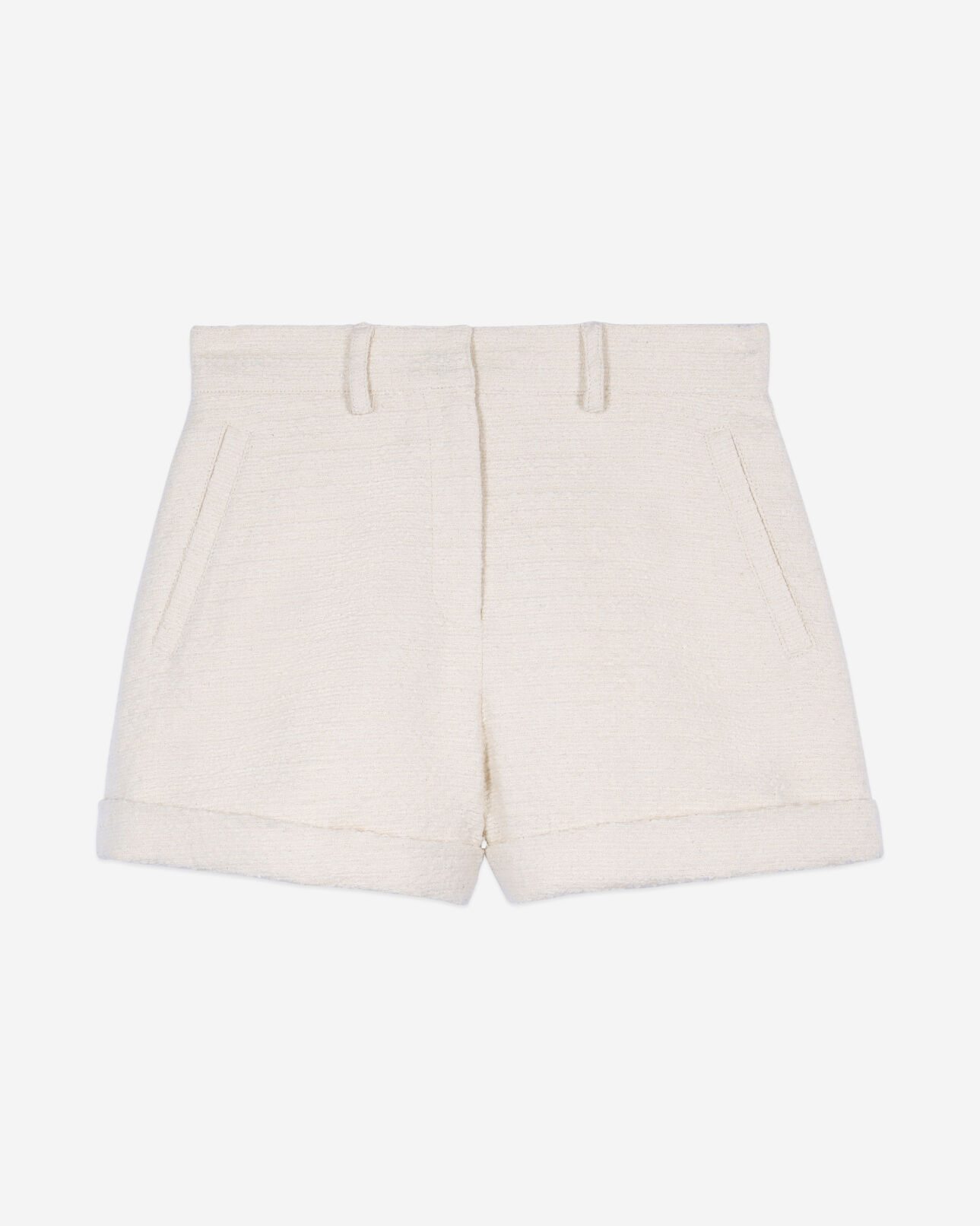 The Kooples WOMEN ECRU ecru tweed shorts