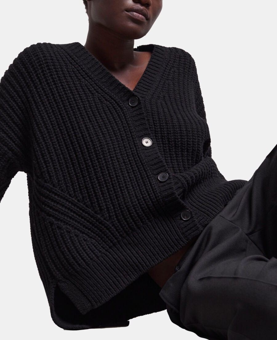 cardigan en laine noir