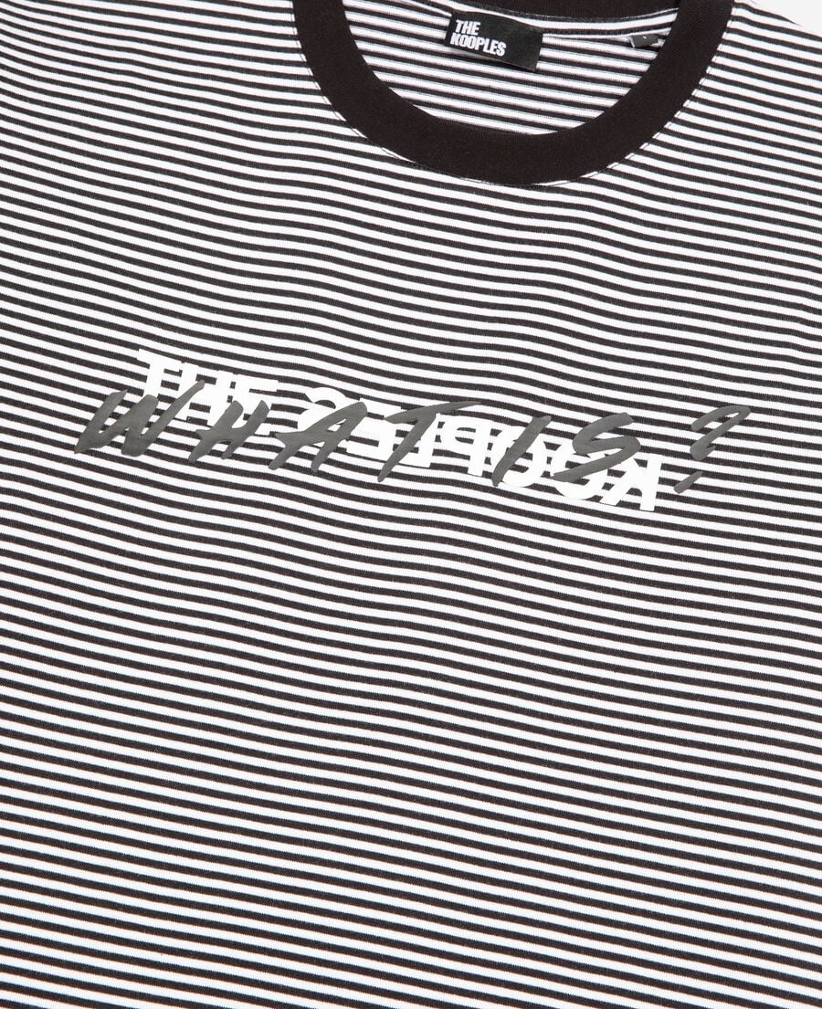 The Kooples WOMEN ECRU what is ecru striped t-shirt