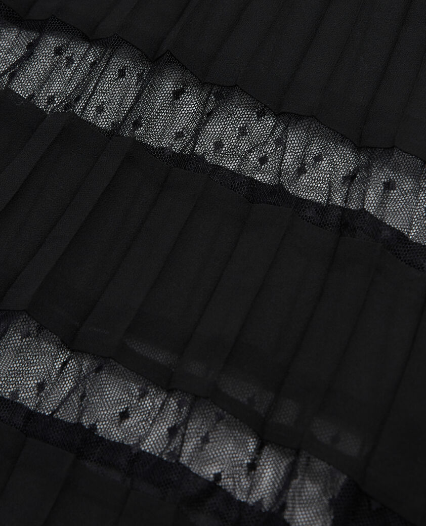 The Kooples F BLACK long black pleated dress