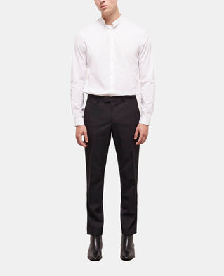 The Kooples MEN BLACK black satin suit pants