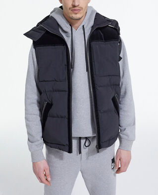 The Kooples HERREN BLACK ärmellose schwarze daunenjacke