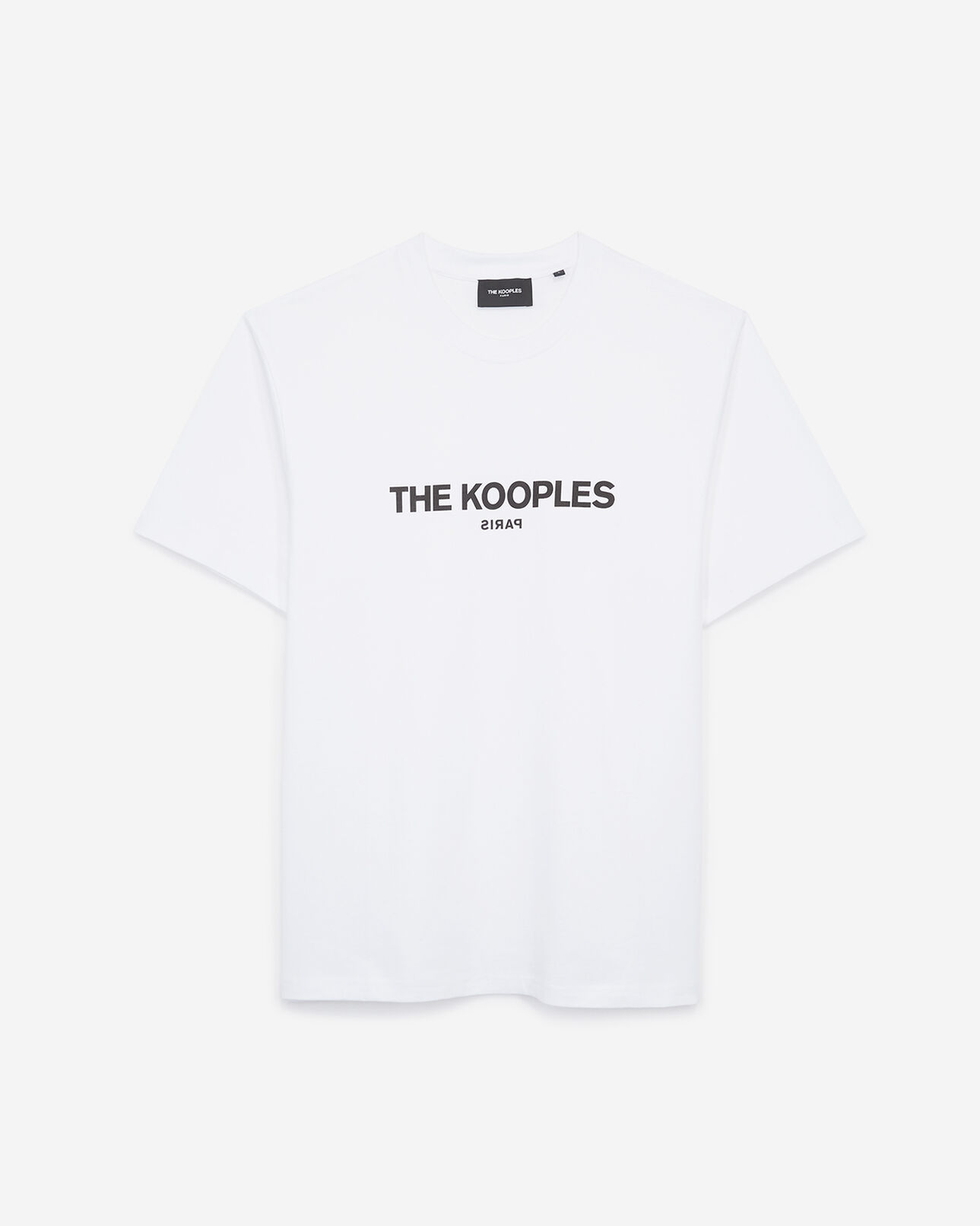 The Kooples MEN WHITE white cotton t-shirt with printed logo