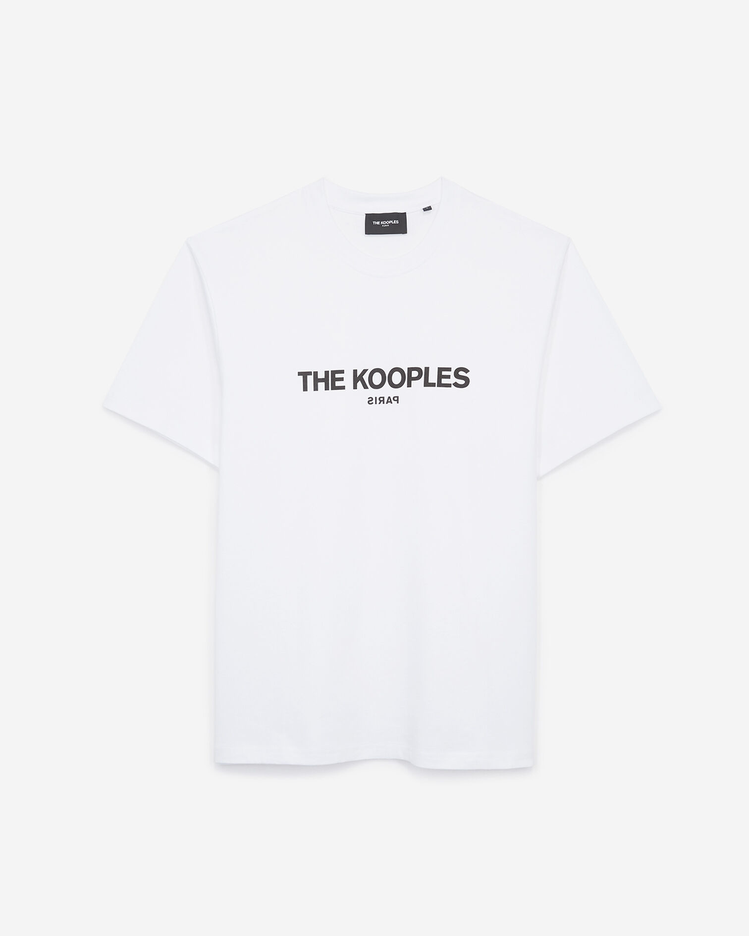 White cotton T-shirt with printed logo, WHITE, hi-res image number null