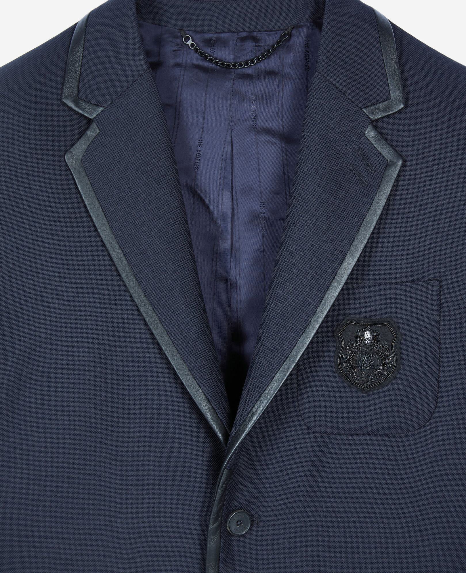 The Kooples MEN DARK NAVY navy blue wool-blend jacket