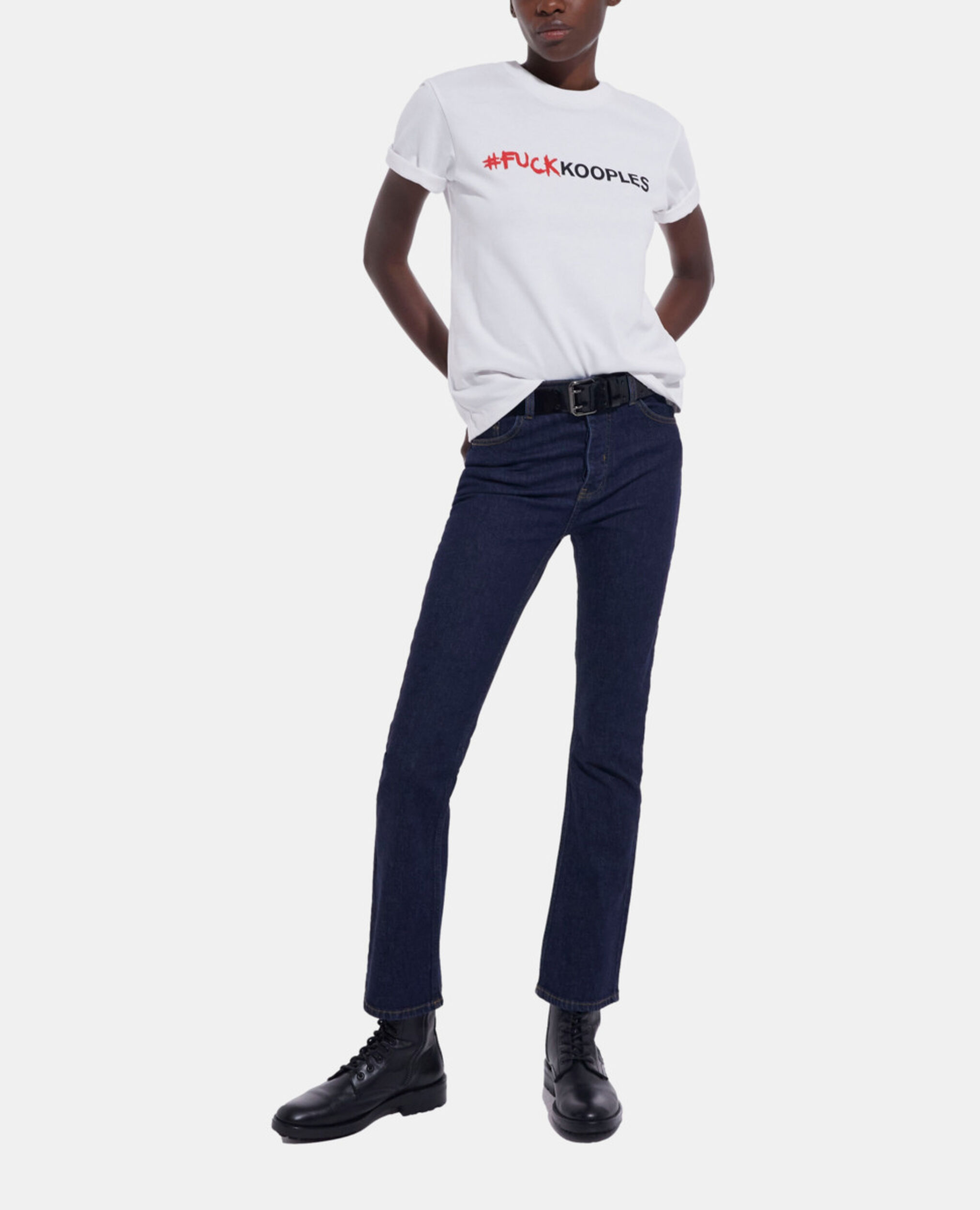 Weißes T-Shirt mit Logo, SNOW WHITE, hi-res image number null