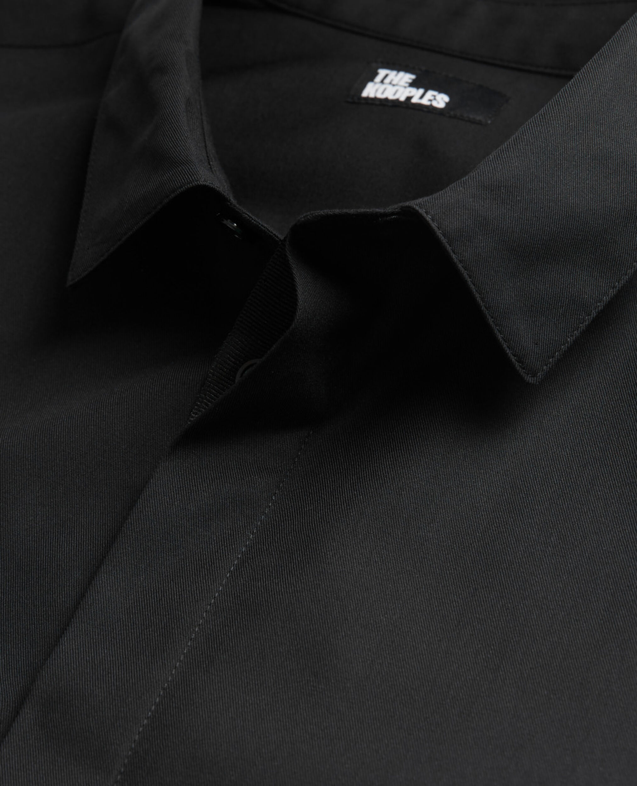 Chemise col classique noire, BLACK, hi-res image number null