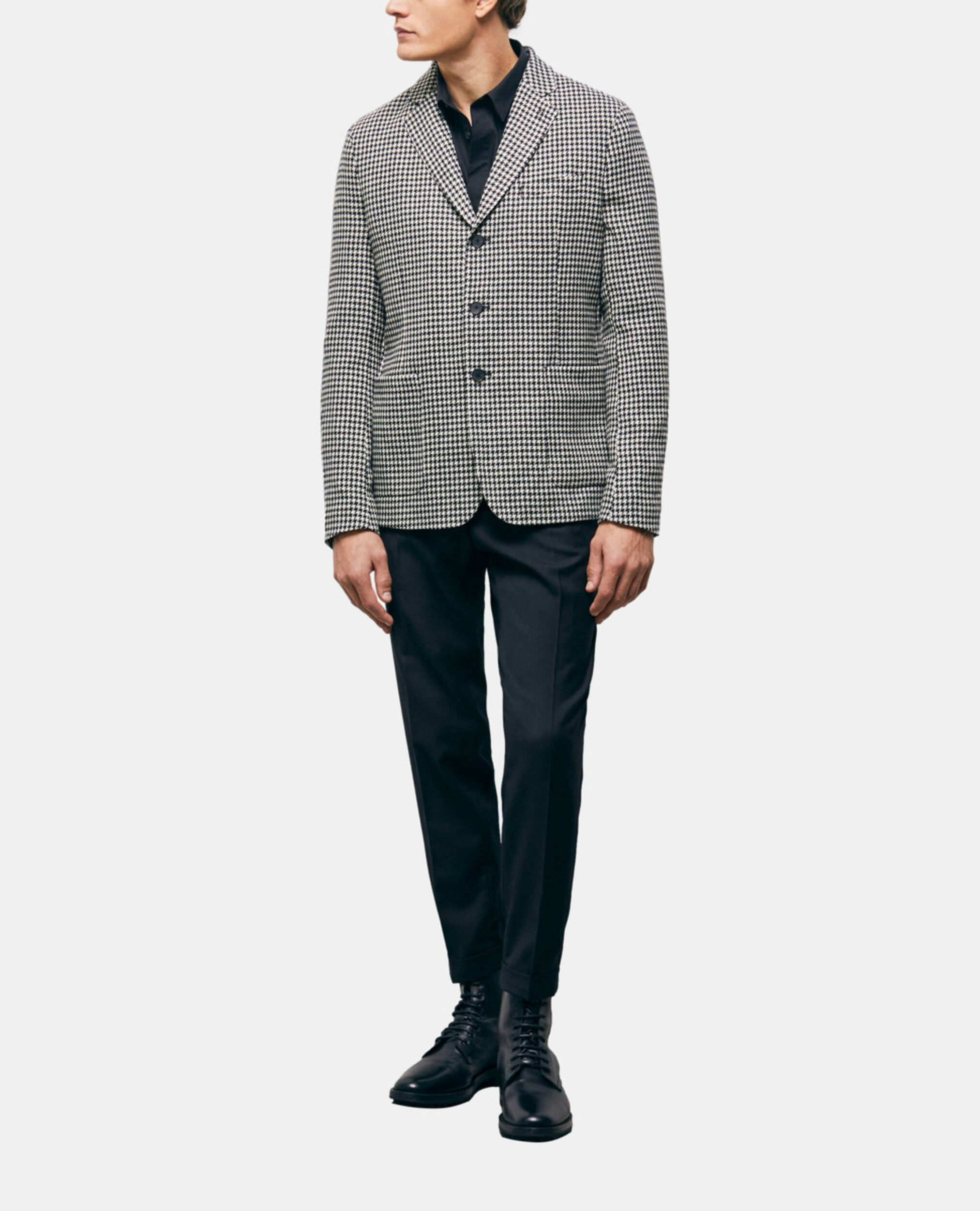 Patterned jacket, BLACK WHITE, hi-res image number null