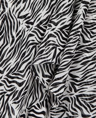 The Kooples F BLACK WHITE long zebra print skirt