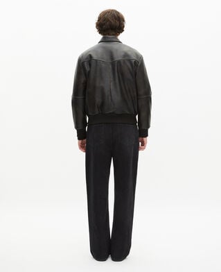 The Kooples HOMME DARK BROWN blouson en cuir marron