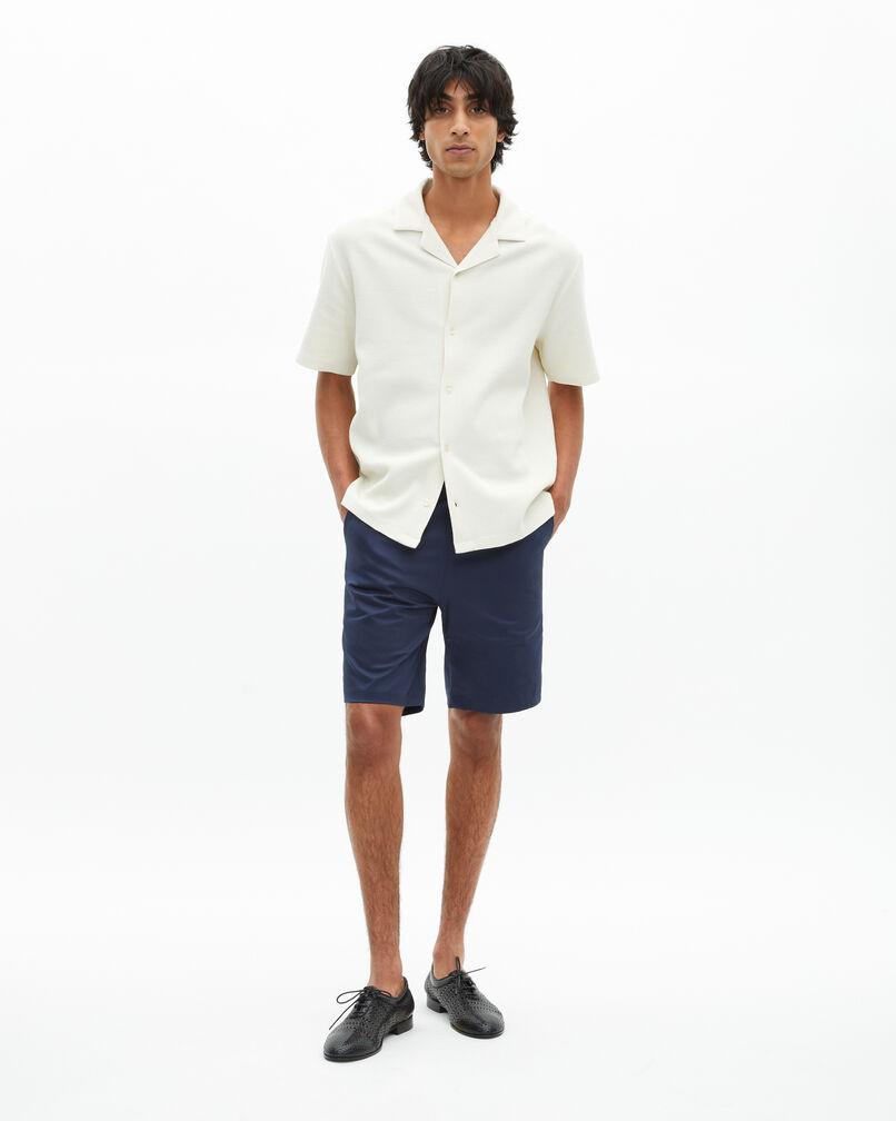 The Kooples HERREN ECRU kurzarm-hemd mit wabenmuster ecru
