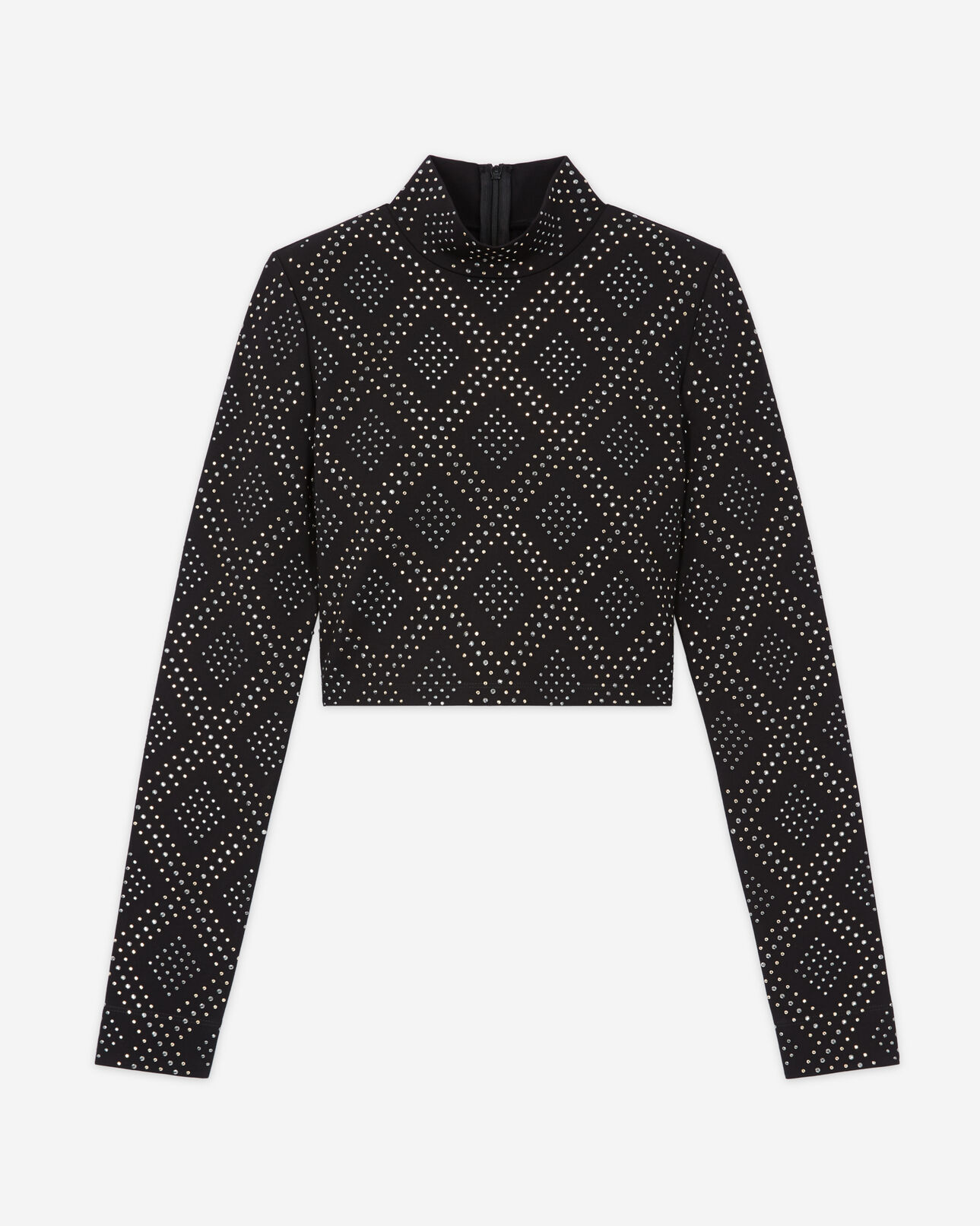 The Kooples WOMEN BLACK black top with rhinestones