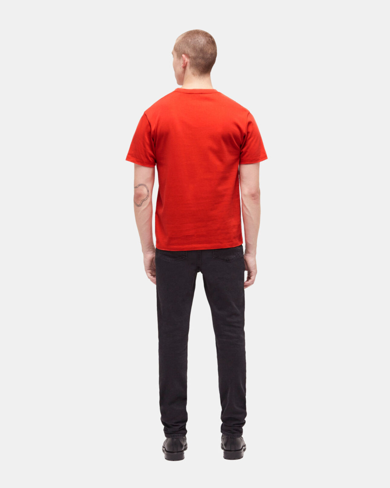 The Kooples MEN RED red tiger screen print t-shirt